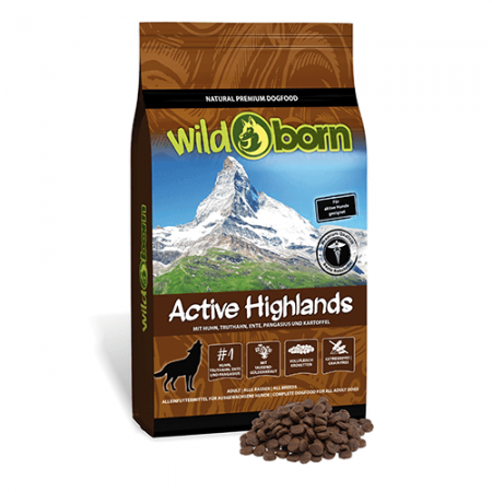 Wildborn Active Highlands 2 x 12kg Doppelpack für aktive Hunde